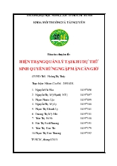 Hiện trạng quản lý tại khu dự trữ sinh quyển rừng ngập mặn Cần Giờ