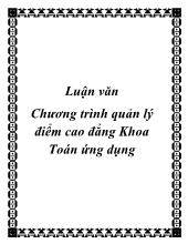 Luận văn Chương trình quản lý điểm cao đẳng Khoa Toán ứng dụng
