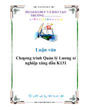 Luận văn Chương trình Quản lý Lương xí nghiệp xăng dầu K131