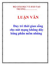 Luận văn Duy trì thời gian sống cho nút mạng không dây bằng phần mềm nhúng