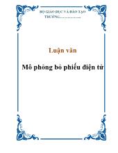 Luận văn Mô phỏng bỏ phiếu điện tử