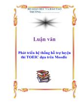 Luận văn Phát triển hệ thống hỗ trợ luyện thi TOEIC dựa trên Moodle