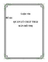 Luận văn Quản lý chất thải rắn đô thị