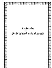 Luận văn Quản lý sinh viên thực tập