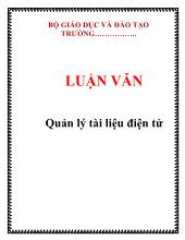 Luận văn Quản lý tài liệu điện tử