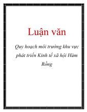 Luận văn Quy hoạch môi trường khu vực phát triển Kinh tế xã hội Hàm Rồng