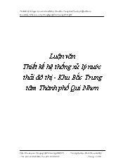 Luận văn Thiết kế hệ thống xử lý nước thải đô thị - Khu bắc trung tâm thành phố Quy Nhơn