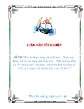 Luận văn Thiết kế tháp chưng cất hệ Etanol - Nước hoạt động liên tục với nâng suất nhập liệu : 1500 kg/h có nồng độ15% mol etanol ,thu được sản phẩm đỉnh có nồng độ 85% mol etanol với độthu hồi etanol là 99%