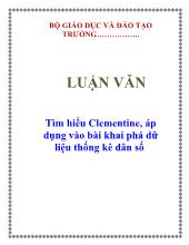 Luận văn Tìm hiểu Clementine, áp dụng vào bài khai phá dữ liệu thống kê dân số