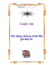 Luận văn Xây dựng chương trình đấu giá điện tử