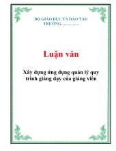 Luận văn Xây dựng ứng dụng quản lý quy trình giảng dạy của giảng viên