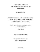 Một phương pháp đảm bảo chất lượng cho dịch vụ truyền thông đa hướng thời gian thực qua mạng IP