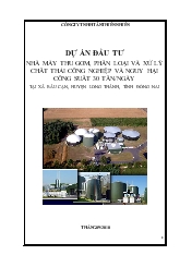 Nhà máy thu gom, phân loại và xử lý chất thải công nghiệp và nguy hại công suất 30 tấn/ngày tại Xã Bàu Cạn, Huyện Long Thành, Tỉnh Đồng Nai