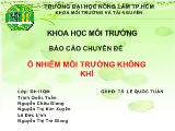 Ô nhiễm môi trường không khí