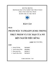 Phẩm màu tatrazin (e102) trong thực phẩm và tác hại của nó đến người tiêu dùng