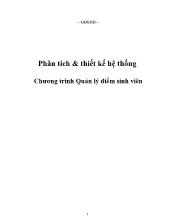 Phân tích & thiết kế hệ thống Chương trình Quản lý điểm sinh viên