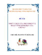 Phức chất của Milypđen và hoạt tính sinh học của chúng