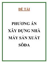 Phương án xây dựng nhà máy sản xuất sô đa