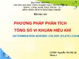 Phương pháp phân tích tổng số vi khuẩn hiếu khí
