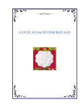 Sản xuất sạch tinh bột sắn