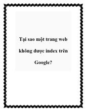 Tại sao một trang web không được index trên Google?