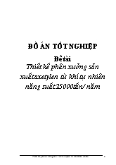 Thiết kế phân xưởng sản xuất axetylen từ khí tự nhiên năng suất 25000tấn/ năm
