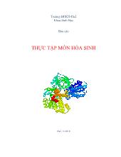 Thực tập môn hóa sinh