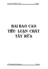 Tiểu luận bài chất tẩy rửa