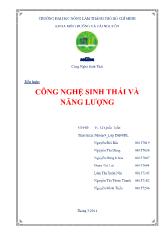 Tiểu luận Công nghệ sinh thái và năng lượng