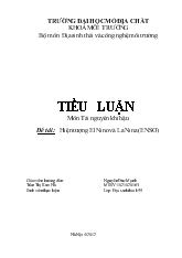 Tiểu luận Hiện tượng El Nino và La Nina (ENSO)