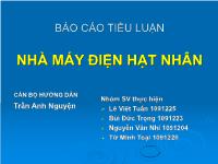 Tiểu luận Nhà máy điện hạt nhân(Slide)