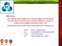 Tiểu luận Quy trình công nghệ xử lý khí ô nhiễm và ứng dụng tại nhà máy sản xuất dây cáp, dây thép của công ty TNHH Công Nghiệp Tùng Hòa Việt Nam