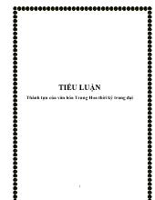 Tiểu luận Thành tựu của văn hóa Trung Hoa thời kỳ trung đại