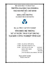Tìm hiểu hệ thống xử lí nước thải tập trung tại khu công nghiệp Vĩnh Lộc