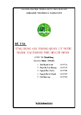 Ứng dụng GIS trong quản lý nước ngầm tại thành phố Hồ Chí Minh