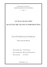 Xây dựng chương trình quản lý đặt tiệc tại công ty TNHH thắng tùng