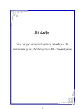 Xây dựng chương trình quản lý hồ sơ học sinh trường trung học phổ thông tháng 10 – Tuyên Quang