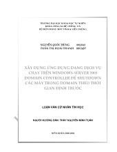 Xây dựng ứng dụng dạng dịch vụ chạy trên windows server 2003 Domain controller để shutdown các máy trong domain theo thời gian định trước