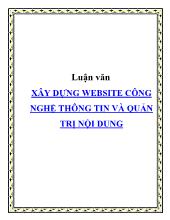 Xây dựng website công nghệ thông tin và quản trị nội dung