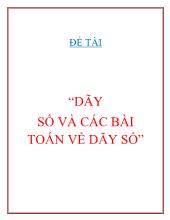 Dãy số và các bài toán về dãy số