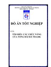 Đề tài Tìm hiểu các chức năng của tổng đài KX TDA200