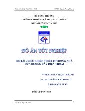 Đồ án Điều khiển thiết bị trong nhà qua đường dây điện thoại