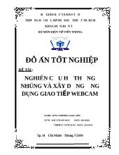 Đồ án Nghiên cứu hệ thống nhúng và xây dựng ứng dụng giao tiếp webcam