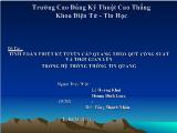 Đồ án Tính toán thiết kế tuyến cáp quang theo quỹ công suất và thời gian lên trong hệ thống thông tin quang