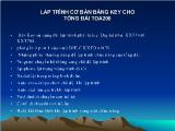 Lập trình cơ bản bằng key cho tổng đài TDA200