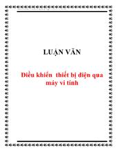 Luận văn Điều khiển thiết bị điện qua máy vi tính