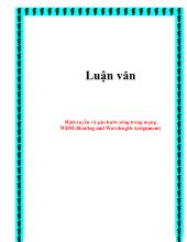 Luận văn Định tuyến và gán bước sóng trong mạng WDM (Routing and Wavelength Assignment)