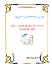Luận văn Thiết kế một hệ thống cung cấp điện