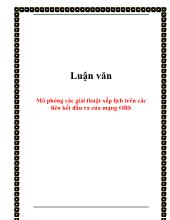Mô phỏng các giải thuật xếp lịch trên các liên kết đầu ra của mạng OBS