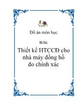 Thiết kế Hệthống cung cấp điện cho nhà máy đồng hồ đo chính xác